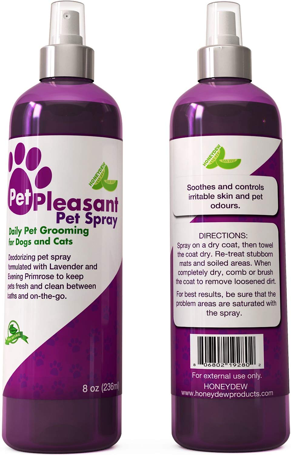 Honeydew Natural Pet Spray with Shampoo for Dogs and Cats
